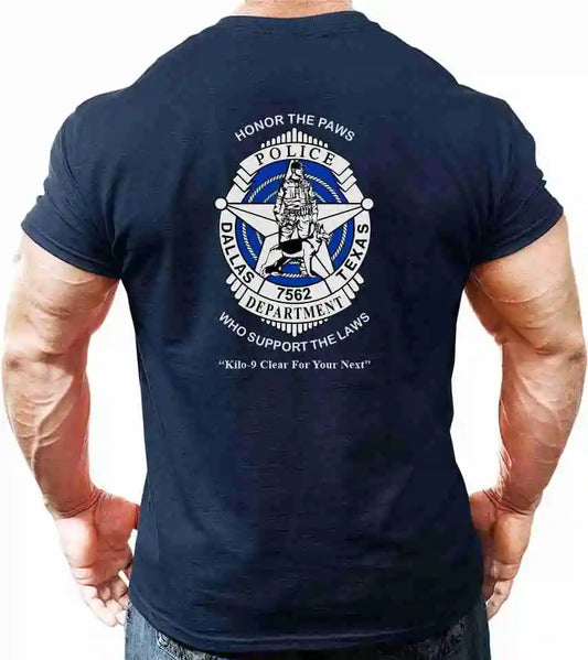 Dallas PD Officer and K-9 Figor shirt